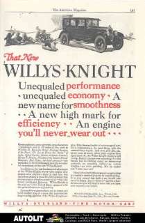 1925 Willys Knight Sedan Ad  