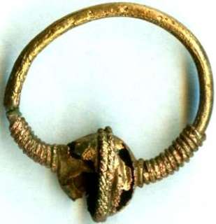 7thC Ancient Roman Byzantine Gold Plate Earring Pendant  