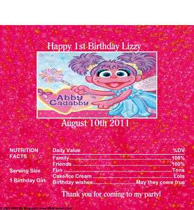 Candy Wrappers/Party Favors Abby Cadabby #1  