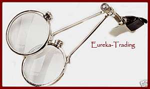 10X CLIP ON EYE GLASS MAGNIFIER LOUPE STEAMPUNK COSPLAY  