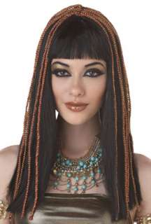 Egyptian Princess Halloween Costume Wig Black  