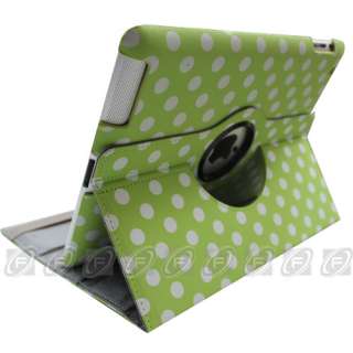   iPad 3 / iPad 2 Polka Dot Magnetic PU Leather Case Smart Cover Stand
