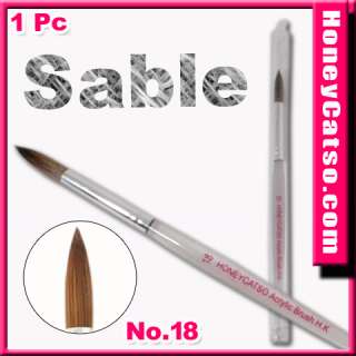 Pc Clear White Nail Acrylic Sable Brush Set No.18