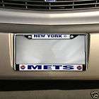 NEW YORK METS CAR AUTO CHROME METAL LICENSE PLATE TAG F