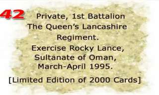 Military signed postcards Queen’s Lancashire Regiment  