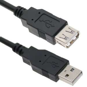  Apricorn Hi Speed USB 2.0 Extension Cable   Black   1Meter 