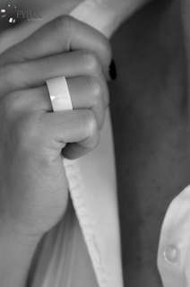   Bague anneau céramique blanche pour femme   Facette F13
