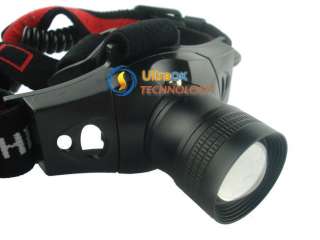 350LMs CREE Q5 LED Zoomable Headlamp Torch Flashlight  