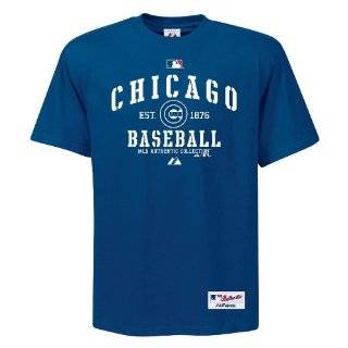 Chicago Cubs Steel Heather Team Logo Practice T Shirt