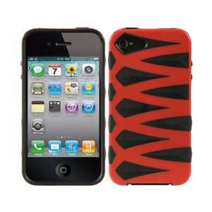  FUSION CANDY CASE RED & BLACK for the Apple Iphone 4 