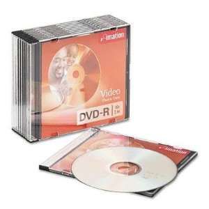  Imation DVD R Discs 4.7GB 16x Slim Jewel Cases Silver 10 