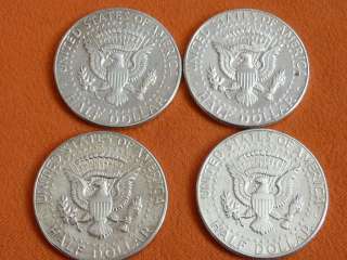 Lot of 4 1964 Kennedy Half Dollar Silver coin American Eagle nice 4 
