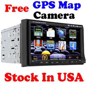 DOUBLE DIN IN DASH CAR DVD PLAYER GPS NAVIGATION+CAM  