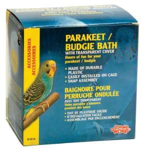 Hagen Living World Parakeet Outside Bird Bath w/Cover  