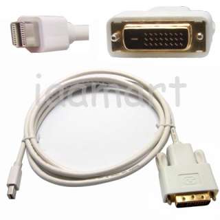Mini DisplayPort Display Port to DVI Adaptor+Cable 6ft  