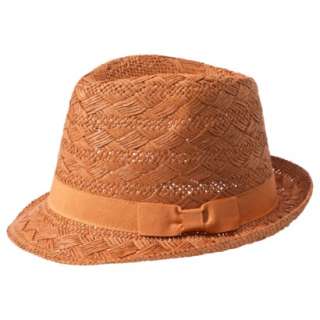 Mossimo Supply Co. Orange Colored Straw Fedora.Opens in a new window
