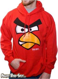 ANGRY BIRDS LICENSED HOODIES   RED FACE  