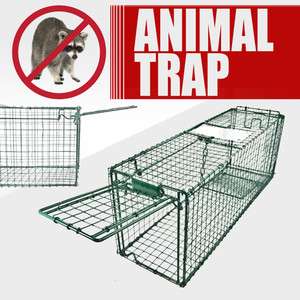 Racoon Skunk Squirrel Cat Live Animal Trap 31 x 9 x 11 Cage Rabbit 