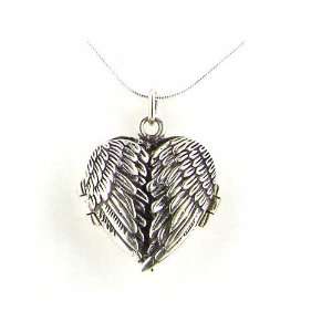   Angel Wings & 18 Sterling Silver Snake Chain Necklace Jewelry