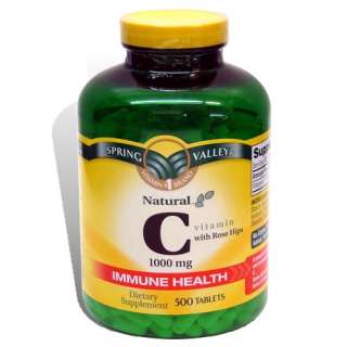 Vitamin C Rose Hips 1000 mg, 500 Tablets, Spring Valley  