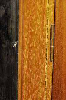 ANTIQUE English Flame MAHOGANY ARMOIRE Wardrobe Closet w/Mirror c1910 