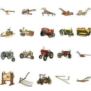   Brother PES Embroidery Card ANTIQUE FARM EQUIPMENT 1