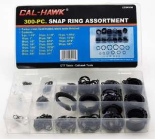 300pc Snap Ring Assortment 18 SIZES 091044232175  