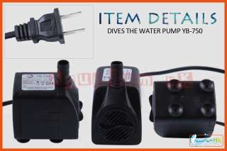 Submersible Aquarium Fountain Adjustable Water Pump 15W 800L/H YB 750 