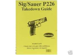 Sig Sauer P226 226 TakeDown Assembly Guide Radocy NEW  