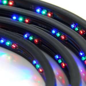 activated 7 Colors LED Undercar Underbody Underglow Flash Strip Light 