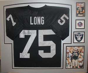 HOWIE LONG AUTOGRAPHED SIGNED OAKLAND RAIDERS JERSEY FRAMED PSA DNA 