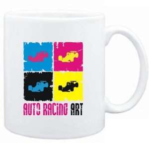  Mug White  Auto Racing Art  Sports