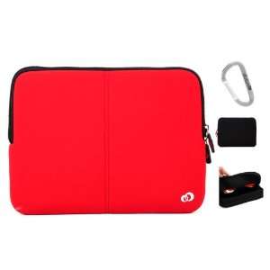  7 Red Sleeve Carry Case for your AXION AXN 7979, LMD 5708 