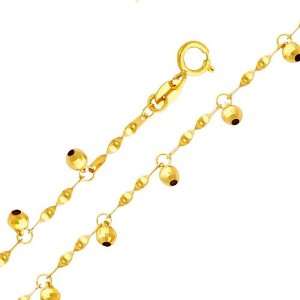  14K Yellow Gold Fancy Bracelet with Spring ring Clasp for Baby 