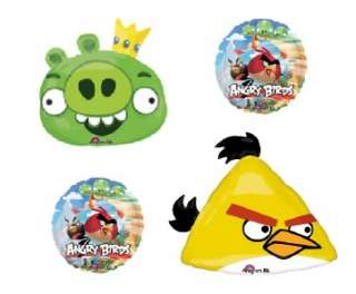 ANGRY BIRDS GREEN PIG mylar birthday party supplies balloon 
