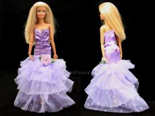  Barbie Princess Dresses Clothes Gown For Dolls Party B14 