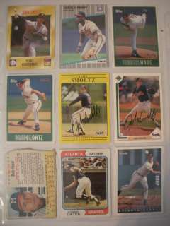   Atlanta Braves MLB Assorted Trading Cards Autographed From 70s   90s