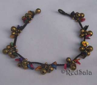 Handmade Thai ANKLET Ankle Bracelet Brass Beads Bells C  