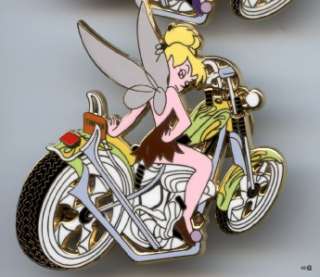 tinkerbell motorcycle pin harley davidson 1D 2 IN X 2IN brown suit 