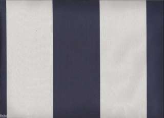 Blue & White Striped Curtain Fabric Polyester Curtain  
