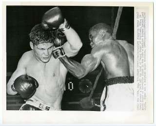 1960 Boxing BENNY KID PARET vs DENNY MOYER Vintage Photograph  