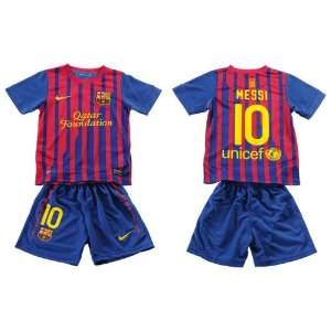  Barcelona 2012 Kids Messi Home Jersey Shirt & Shorts   For Kids 