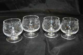 Brandy Etched Shot glass Snifters Metal Barware Serving Tray  