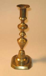 Victorian Circa 1840s Ornate Brass Candleholder  