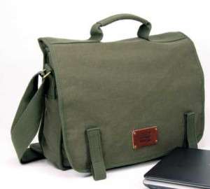 Canvas Messenger Shoulder Sling Notebook Bag Briefcase  