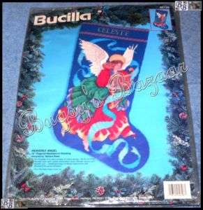 Bucilla HEAVENLY ANGEL Stocking Needlepoint Christmas Kit   Barbara 