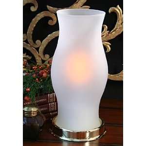  Battery Operated Hurricane Vintage Lamp   Brass