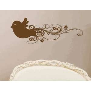  Flying Fancy Free Bird Vinyl Wall Decal Decal Color Gold 