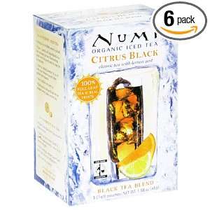 Numi Tea Citrus Black, Organic Black Iced Tea, Tea Bags, 5 Count Boxes 