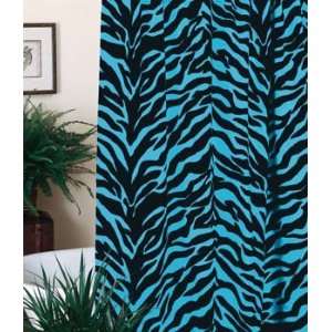  Zebra Blue Shower Curtain